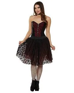 Spirit Halloween Victorian Vampire Layered Skirt -Costume Themes Shop 01436005 c