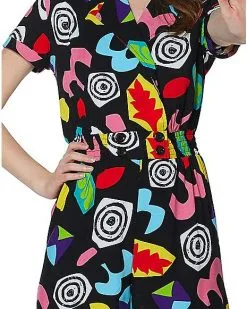 Spirit Halloween Adult Eleven Geometric Romper - Stranger Things 5 Spirit Halloween Adult Eleven Geometric Romper - Stranger Things -Costume Themes Shop 01442623 c