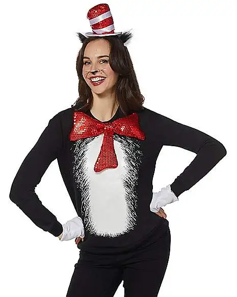 Spirit Halloween Adult Cat In The Hat Costume Kit - Dr. Seuss 3 Spirit Halloween Adult Cat In The Hat Costume Kit - Dr. Seuss