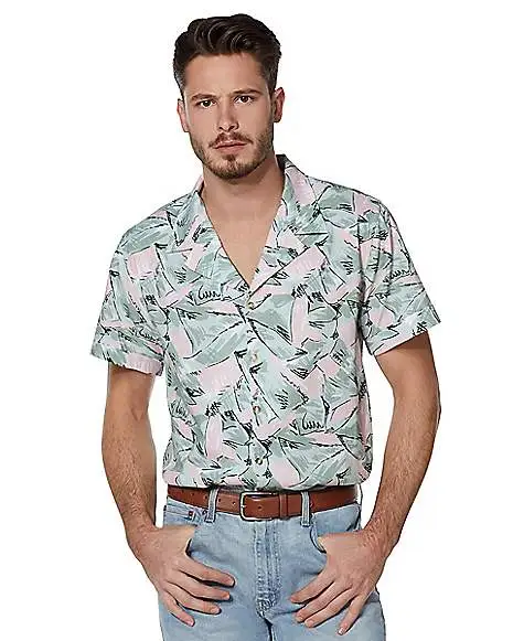 Spirit Halloween Hopper Button Down Shirt - Stranger Things 3 Spirit Halloween Hopper Button Down Shirt - Stranger Things