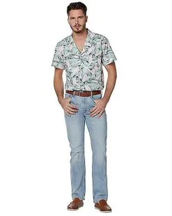 Spirit Halloween Hopper Button Down Shirt - Stranger Things 10 Spirit Halloween Hopper Button Down Shirt - Stranger Things -Costume Themes Shop 01450378 c