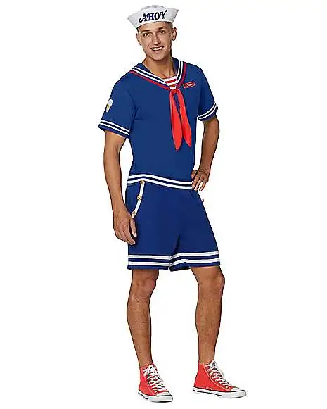 Spirit Halloween Adult Steve Scoops Ahoy Costume - Stranger Things 3 Spirit Halloween Adult Steve Scoops Ahoy Costume - Stranger Things