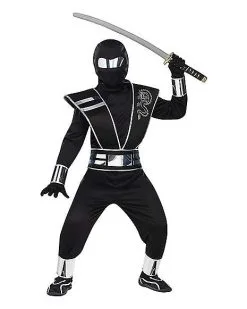 Spirit Halloween Kids Silver Mirror Ninja Costume