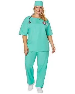 Spirit Halloween Adult ER Surgeon Plus Size Costume -Costume Themes Shop 01463249 d