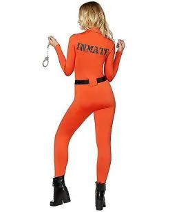 Spirit Halloween Adult Prisoner Catsuit Costume -Costume Themes Shop 01464726 b