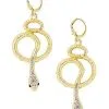 Spirit Halloween Goldtone Snake Earrings 2 Spirit Halloween Goldtone Snake Earrings -Costume Themes Shop 01468925 a