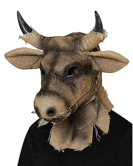 Spirit Halloween Moving Mouth Bull Scarecrow Full Mask 4 Spirit Halloween Moving Mouth Bull Scarecrow Full Mask - Image 2