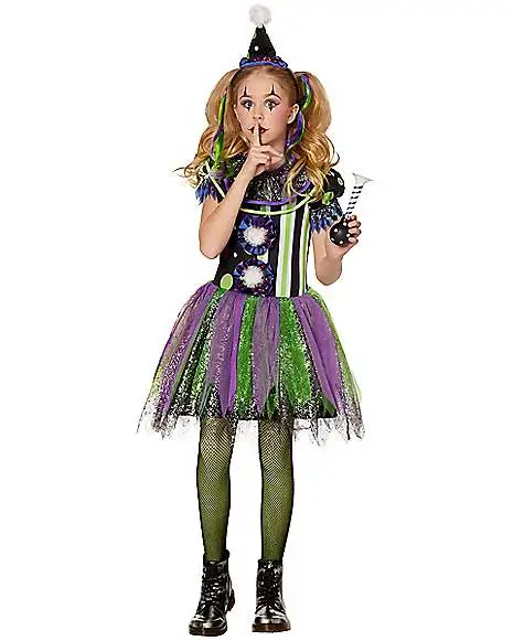 Spirit Halloween Kids Glow In The Dark Neon Clown Costume 3 Spirit Halloween Kids Glow In The Dark Neon Clown Costume