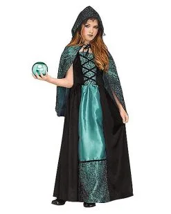Spirit Halloween Kids Emerald Sorceress Costume