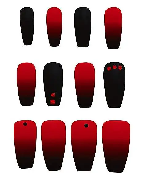 Spirit Halloween Red And Black Press On Nails 4 Spirit Halloween Red And Black Press On Nails - Image 2