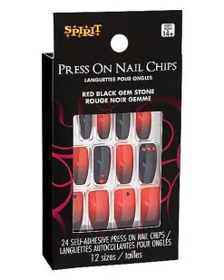 Spirit Halloween Red And Black Press On Nails 8 Spirit Halloween Red And Black Press On Nails -Costume Themes Shop 01474220 c