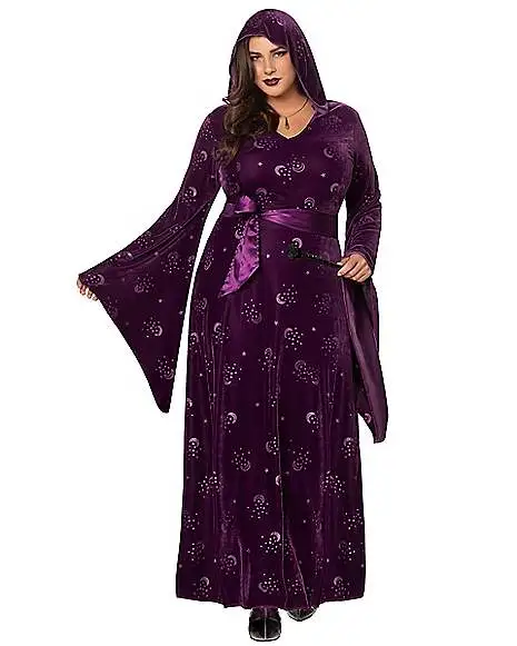 Spirit Halloween Plus Size Adult Velvet Celestial Robe 3 Spirit Halloween Plus Size Adult Velvet Celestial Robe