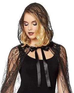 Spirit Halloween Adult Black Lace Cape 7 Spirit Halloween Adult Black Lace Cape -Costume Themes Shop 01479922 c