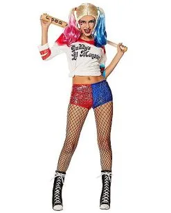 Spirit Halloween Adult Harley Quinn Sequin Costume - Suicide Squad