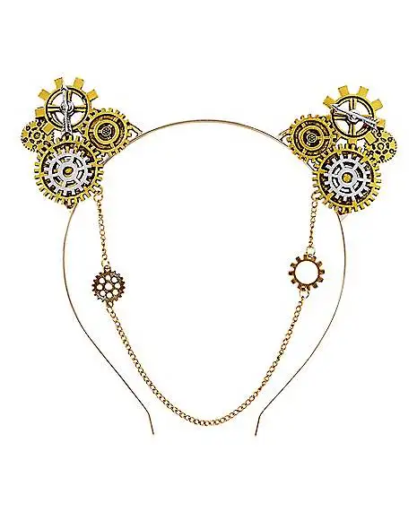 Spirit Halloween Steampunk Gears Cat Ear Headband 3 Spirit Halloween Steampunk Gears Cat Ear Headband