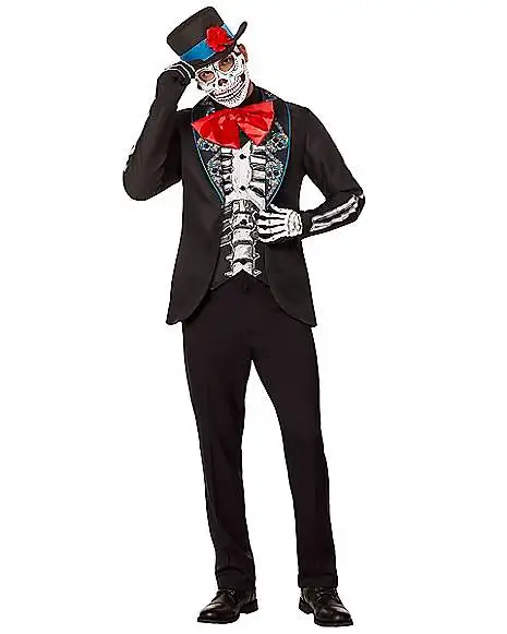 Spirit Halloween Adult El Hombre Calavera Costume 3 Spirit Halloween Adult El Hombre Calavera Costume