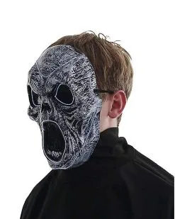 Spirit Halloween Light-Up EL Wire Wailing Spirit Half Mask 9 Spirit Halloween Light-Up EL Wire Wailing Spirit Half Mask -Costume Themes Shop 01488154 c