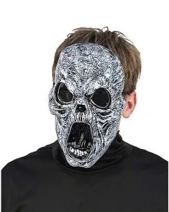 Spirit Halloween Light-Up EL Wire Wailing Spirit Half Mask 10 Spirit Halloween Light-Up EL Wire Wailing Spirit Half Mask -Costume Themes Shop 01488154 e
