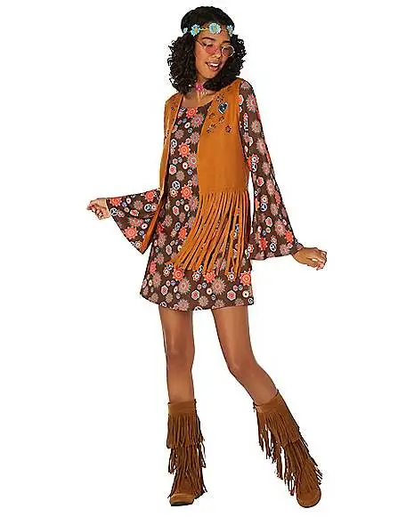 Spirit Halloween Adult Flower Power Hippie Costume 3 Spirit Halloween Adult Flower Power Hippie Costume