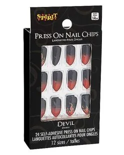Spirit Halloween Devil Flame Press On Nails -Costume Themes Shop 01489624 c