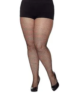 Spirit Halloween Fallen Angel Rhinestone Fishnet Stockings 6 Spirit Halloween Fallen Angel Rhinestone Fishnet Stockings -Costume Themes Shop 01490119 a