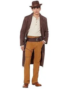 Spirit Halloween Adult Brown Trench Coat -Costume Themes Shop 01492560 a