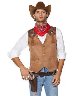 Spirit Halloween Adult Western Cowboy Plus Size Costume Kit 8 Spirit Halloween Adult Western Cowboy Plus Size Costume Kit -Costume Themes Shop 01492743 c