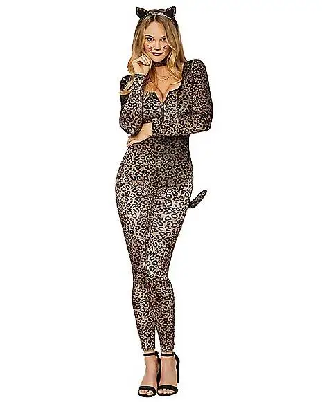Spirit Halloween Adult Cheetah Catsuit Costume 4 Spirit Halloween Adult Cheetah Catsuit Costume - Image 2