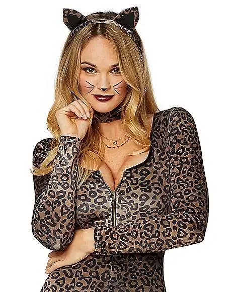 Spirit Halloween Adult Cheetah Catsuit Costume 6 Spirit Halloween Adult Cheetah Catsuit Costume - Image 4