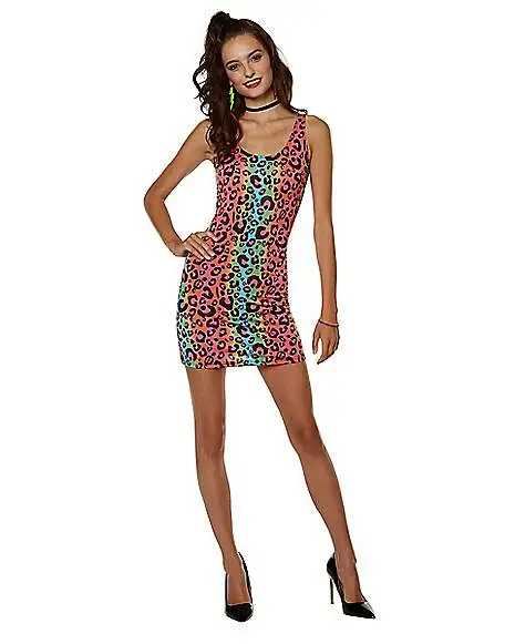 Spirit Halloween Adult '80s Bodycon Dress 3 Spirit Halloween Adult '80s Bodycon Dress