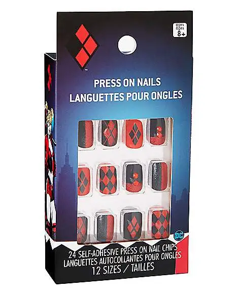 Spirit Halloween Kids Harley Quinn Press On Nails - DC Comics 5 Spirit Halloween Kids Harley Quinn Press On Nails - DC Comics - Image 3