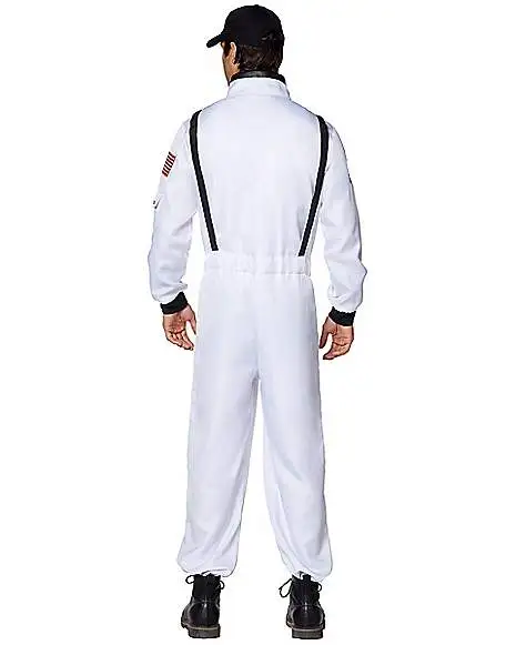 Spirit Halloween Adult White NASA Jumpsuit 4 Spirit Halloween Adult White NASA Jumpsuit - Image 2