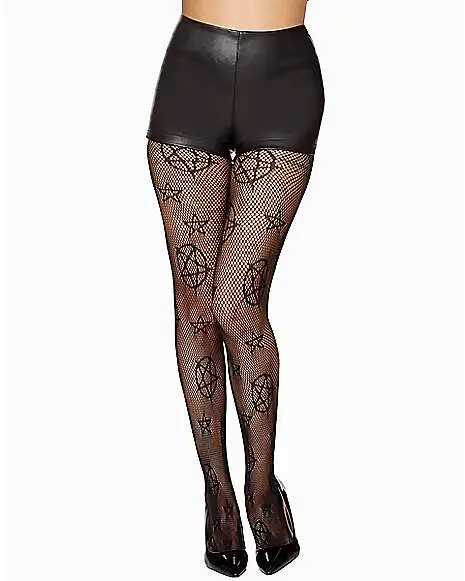 Spirit Halloween Witch Pentagram Fishnet Tights 3 Spirit Halloween Witch Pentagram Fishnet Tights