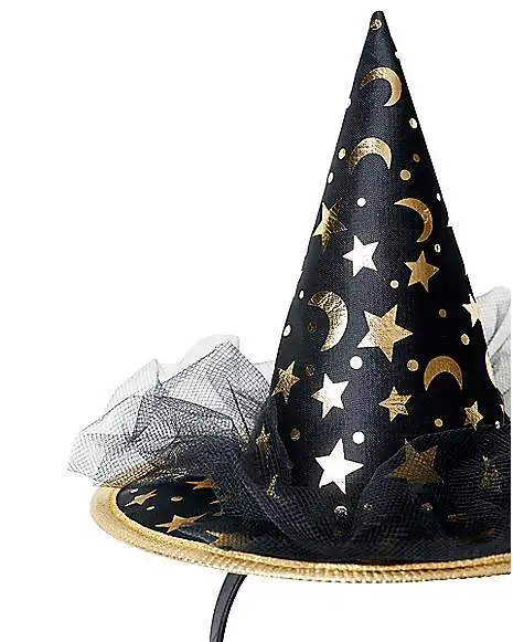 Spirit Halloween Celestial Mini Witch Hat Headband 4 Spirit Halloween Celestial Mini Witch Hat Headband - Image 2