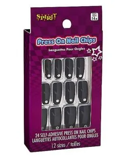 Spirit Halloween '80s Black Press On Nails 8 Spirit Halloween '80s Black Press On Nails -Costume Themes Shop 01504679 c