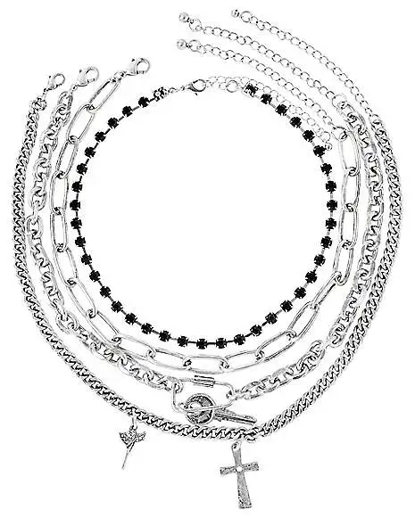 Spirit Halloween '80s Layering Choker Necklaces 3 Spirit Halloween '80s Layering Choker Necklaces