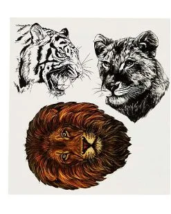 Spirit Halloween Big Cat Temporary Tattoos 8 Spirit Halloween Big Cat Temporary Tattoos -Costume Themes Shop 01507813 d