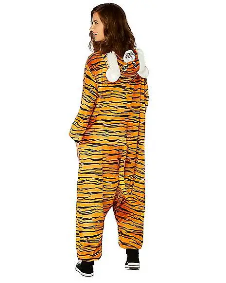 Spirit Halloween Adult Tiger Union Suit 4 Spirit Halloween Adult Tiger Union Suit - Image 2