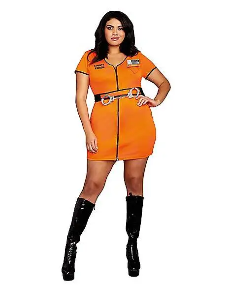 Spirit Halloween Adult Locked Up Prisoner Plus Size Costume 3 Spirit Halloween Adult Locked Up Prisoner Plus Size Costume