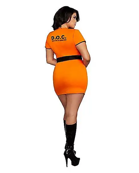 Spirit Halloween Adult Locked Up Prisoner Plus Size Costume 4 Spirit Halloween Adult Locked Up Prisoner Plus Size Costume - Image 2