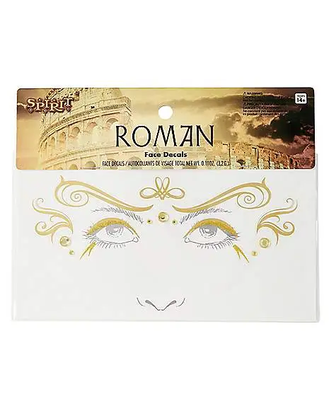 Spirit Halloween Gold Roman Face Decals 5 Spirit Halloween Gold Roman Face Decals - Image 3