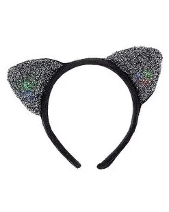 Spirit Halloween Light-Up Cat Ear Headband -Costume Themes Shop 01515162 c