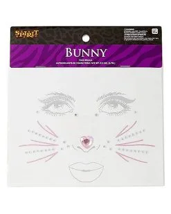 Spirit Halloween Gemstone Bunny Face Decals 7 Spirit Halloween Gemstone Bunny Face Decals -Costume Themes Shop 01515196 c