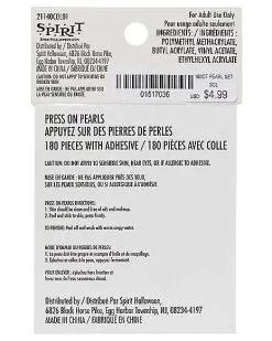 Spirit Halloween White Press On Pearls 7 Spirit Halloween White Press On Pearls -Costume Themes Shop 01517036 c