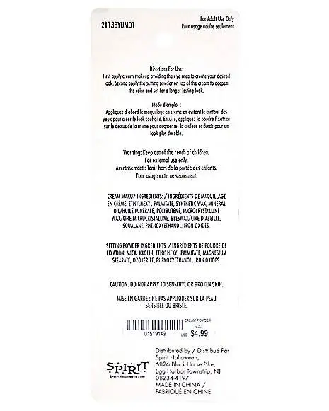 Spirit Halloween Black Cream Makeup And Setting Powder 5 Spirit Halloween Black Cream Makeup And Setting Powder - Image 3