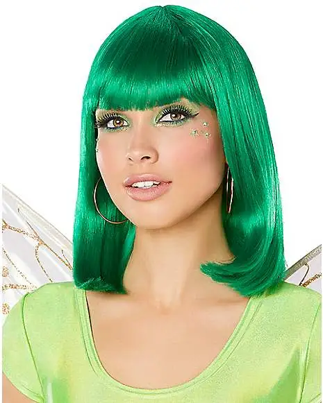 Spirit Halloween Green Pageboy Wig 3 Spirit Halloween Green Pageboy Wig