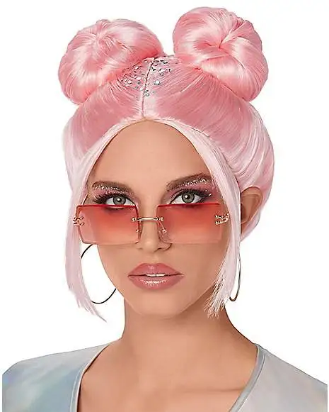 Spirit Halloween Space Cowgirl Buns Wig 3 Spirit Halloween Space Cowgirl Buns Wig