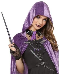 Spirit Halloween Kids Coven Academy Hooded Cloak - Deluxe -Costume Themes Shop 01523315 c