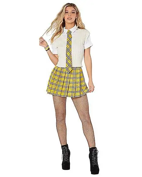 Spirit Halloween Adult Yellow Plaid Plus Size Skirt 3 Spirit Halloween Adult Yellow Plaid Plus Size Skirt