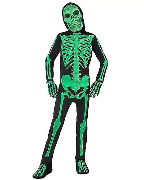 Spirit Halloween Kids Glow Skeleton Costume 3 Spirit Halloween Kids Glow Skeleton Costume